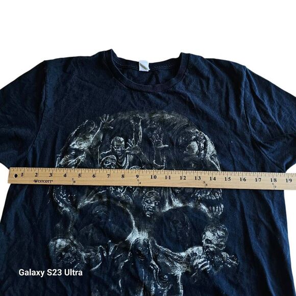 The walking dead mens Sz M black AMC promo short sleeve zombie print t shirt - Picture 4 of 6